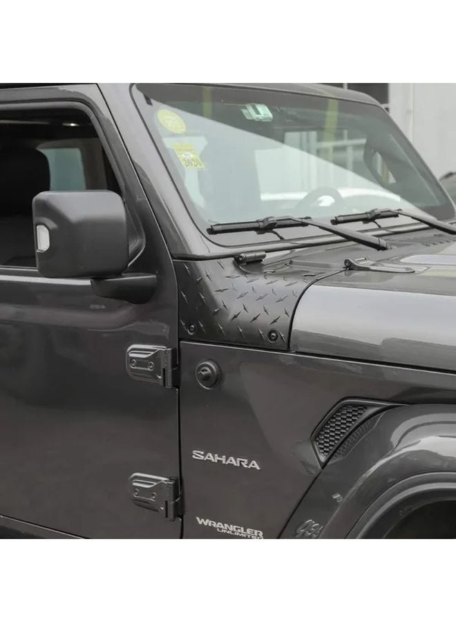 Jeep Wrangler JL JLU Gladiator JT Cowl Body Armor Covers Textured Black Pair - Image 5